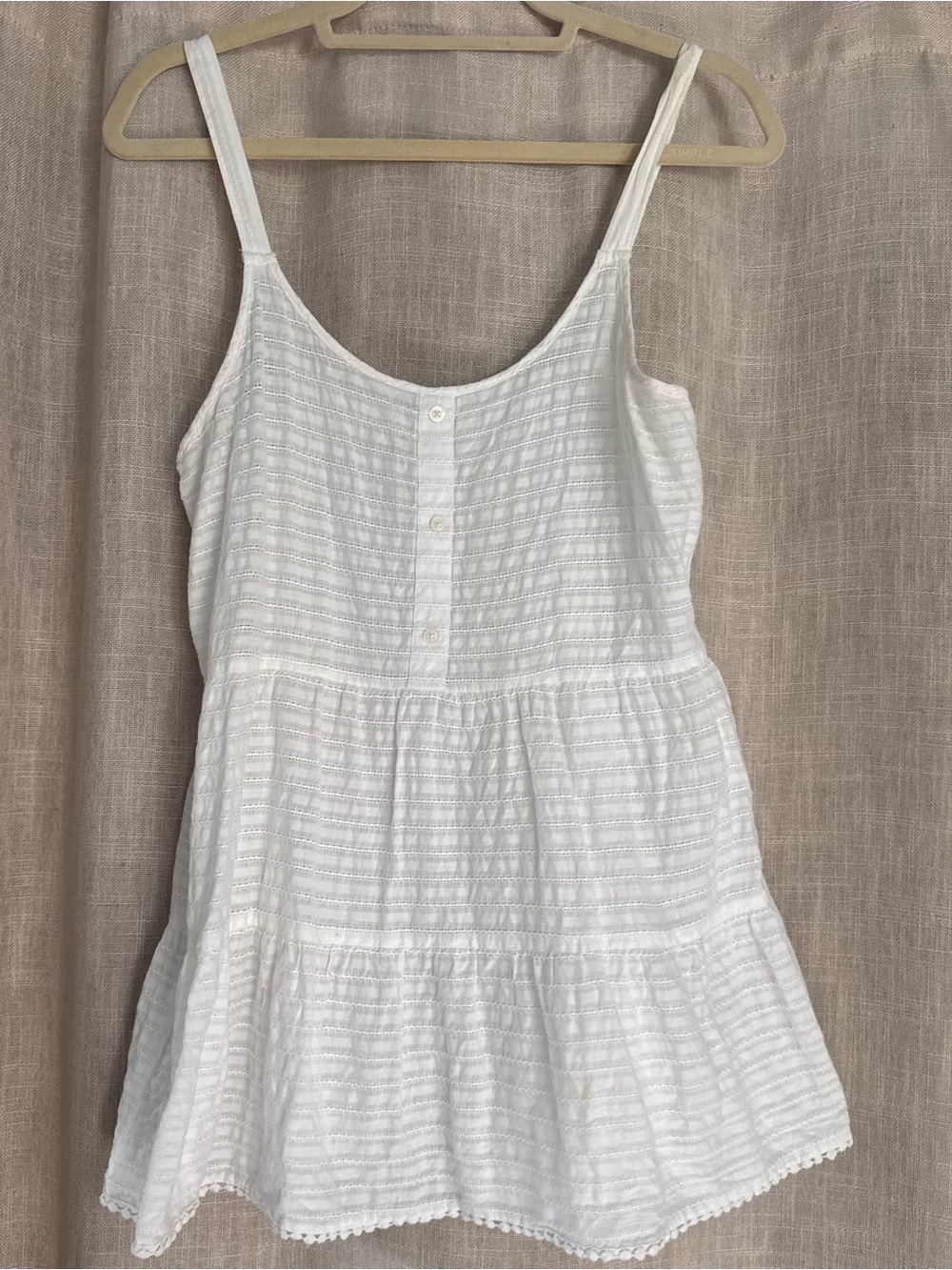 MUDD pure white babydoll tunic tank